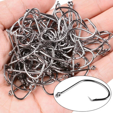 20pcs/box Fishing Hooks Set High Carbon Steel Octopus Offset Sport Circle Pesca Bait Fishing Hook Kit With Barbed Box Tackle