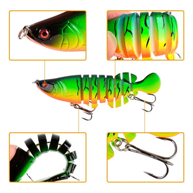 11cm 19g Fishing Lure Multi Jointed Hard Bait Lifelike Joint Bait 8 Segments Hard Bait Fishing Lure Swimbait Lure