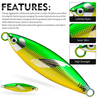 Fishing Lure Weights 30G-120G Casting Shore Metal Jig Lure Saltwater Lures Metal Bass Jig Isca Artificial Fake Fish