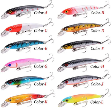 Minnow Fishing Lure 7.5cm 4g Topwater Hard Bait Wobbler Jig Bait Crankbait Carp Striped Bass Pesca Fishing Tackle SwimBait