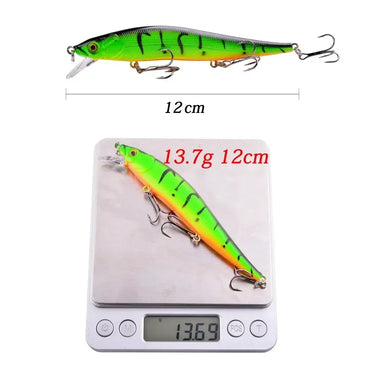 Fishing Lure 13.7g Minnow Crankbait Wobblers 3D Eyes Perch Artificial Bait Pike Carp Bait Swim Bait Fishing Pesca