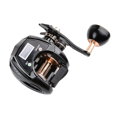 6+1BB Line Counter Baitcasting Reel Digital Display Electronic Fishing Wheel Trolling 6.4:1 Ratio 10kg Max Drag Casting Reels