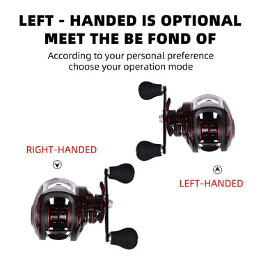 Red Crack Best Baitcasting Reel 7.2:1 High Speed Spare Spool Reel Fishing Saltwater Fresh Fishing Casting Fishing Reel