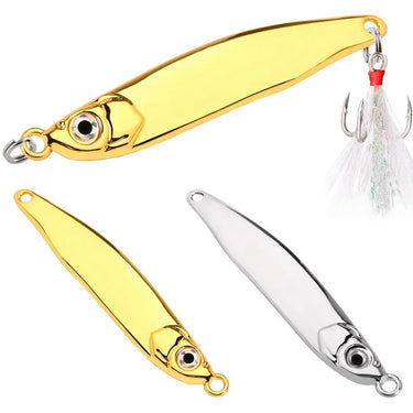 Fishing Biats Metal Spoon Lure Silver Gold 5g - 80g Metal Baits Spoon Fishing Lure Sequins Tackle