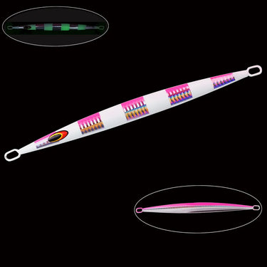 Metal Luminous Jigging Bait 80/120/160/200g Fast Sinking Lure Artificial Hard Bait Deep Sea Boat Fishing Fake Bait Tackle