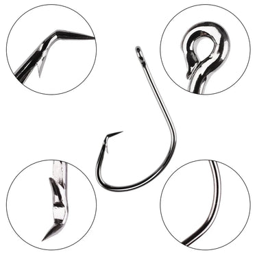 100pcs/box Octopus Fishing Hooks High Carbon Steel Barbed Circle Hook Tackle Fishhook for Carp Fishing