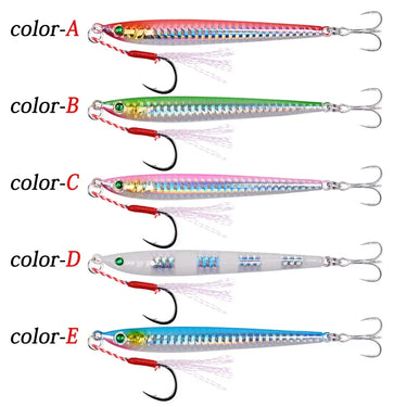 Slow Long Metal Jig Fishing Lure 7-10-14-17-21-28-40g Cast Jigging Spoon Artificial Shore Fish Bait Sea Bass Fishing
