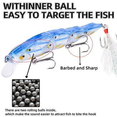 New Fishing Lure Wobbler 14g 12cm Perch Trout Making Feather Topwater Accessories Artificial Hard Bait Bass Minnow Crankbait