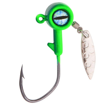 10Pcs New Head Jigs Hook 1.75g-10g with Willow Leaf Blade for Soft Worm Fishing