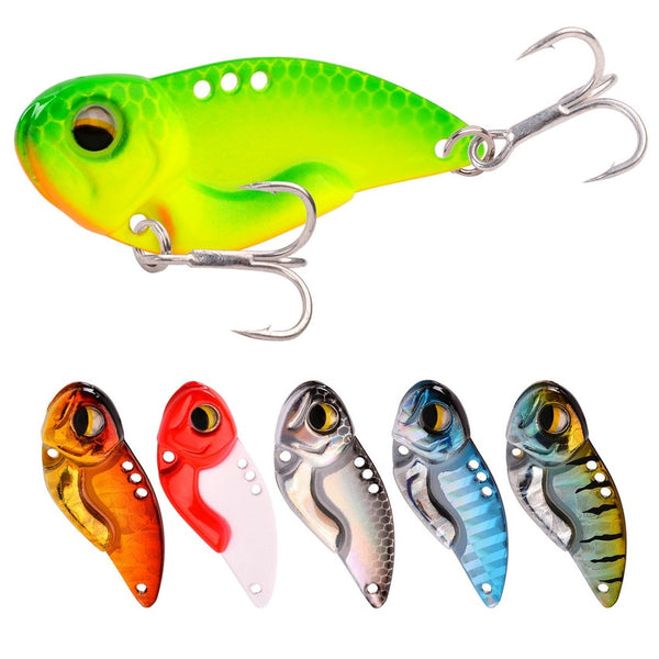 6Pcs Spinner Fishing Lures Wobblers Sequin Spoon Crankbaits Artifical Easy Shiner VIB Baits for Fly Fishing Trout Pesca