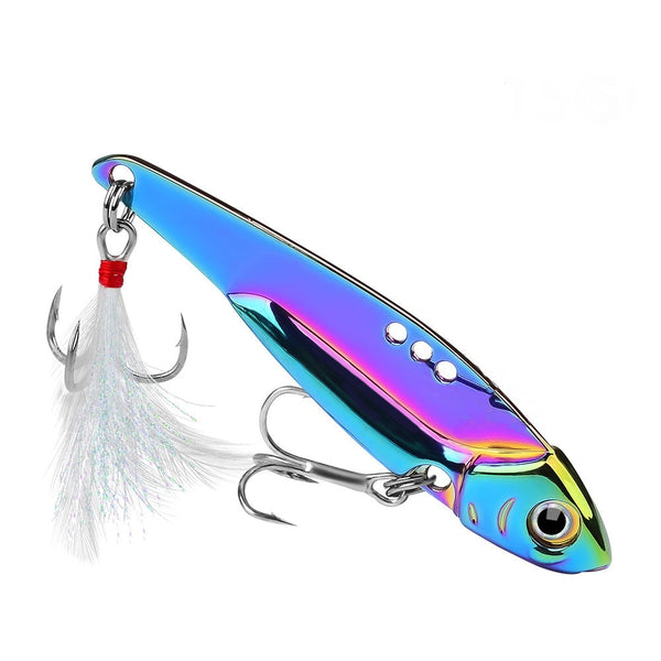 Metal VIB Lures 5g 7g 12g 15g 20g Sequins 3D Eyes Vibrations  Spoon Fishing Bait Bass Artificial Hard Bait Cicada Fishing Tackle